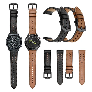 Originálne Kožené Watchband Pre TicWatch Pro 3 Popruh Náramok Pre Ticwatch GTX / Pro 2020/E2/S2 /2/E Nahradiť Náramok Correa