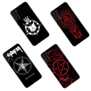 Pentagram 666 Démonické Satanic Telefón puzdro Pre Samsung Galaxy S22 S23 S21 S20 Ultra FE S10E s rezacím zariadením S10 Lite S9 S8 Plus S7 S6 Edge Pokrytie