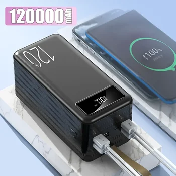 Power Bank 120000mAh Prenosné PD Rýchle Nabitie Prenosné Nabíjačky Powerbank Externú Batériu pre IPhone 14 13 12 Pro Xiao