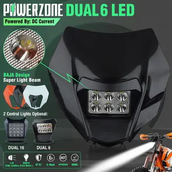 PowerZone Motocykel Svetlometu Svetlomet Dirt Bike Vedúci Svetlo Supermoto Kapotáže Na KTM V SXF MX Dirt Bike Enduro Svetlometov
