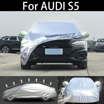 Pre AUDI S5 Full Auto Zahŕňa Prachotesný Vonkajšie Vnútorné UV Snehu Odolný proti Slnku, dažďu nepremokavé zdravas kryt pre auto