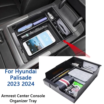 Pre Hyundai Palisade 2023 2024 Opierkou Stredovej Konzoly Organizátor Zásobník Sekundárne Úložný Box Delič Auto Interiérové Doplnky