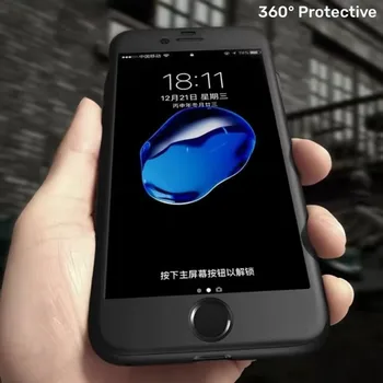 Pre iPhone 13 Pro Max 360 Plné Pokrytie Ochrana puzdro pre iPhone 12 11 Pro X XR XS Max 6 7 8 Plus SE 2020 Pevného PC Kryt Nárazníka