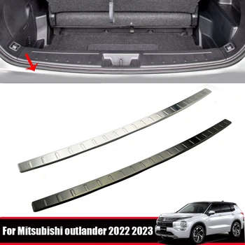 Pre Mitsubishi Outlander 2023 Nerezová Oceľ Zadný Nárazník Chránič Prahu batožinového priestoru Vnútorný vonkajší kryt dosky Výbava Auta Styling