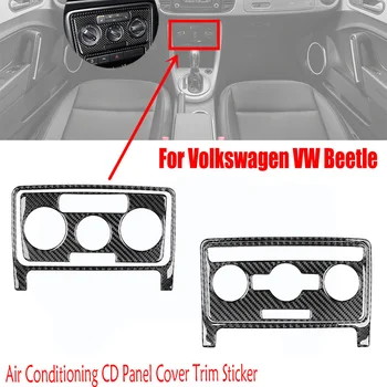 Pre Volkswagen VW Chrobák 2012-2019 Reálne Uhlíkových Vlákien Auto Príslušenstvo Častí Interiéru Klimatizácia CD Panel Kryt Výbava Nálepky