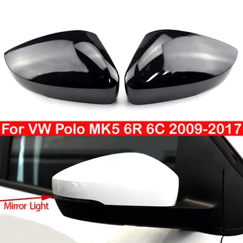 Pre VW Polo Mk5 6R 6C 2009-2017 Auto Výmenu Spätných Bočné Zrkadlo Pokrytie Krídlo Spp Exteriérové Dvere Prípade Výbava Uhlíkových Vlákien Vzhľad