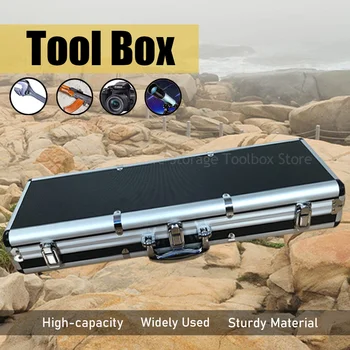 Prenosné Hliník Tool Box Dlho Kufor s Náradím pre mechaniky Bezpečnostný Prístroj Prípade Úložný Box Letu prípade Pevného s Penou