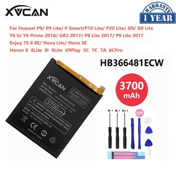 Pôvodný XVCAN Batérie Telefónu 3700mAh HB366481ECW Pre Huawei Ascend P9 G9 Česť 8 9i 9 5C 7C 7A Y6 II Prime 2018 GR3 P8 Lite 2017