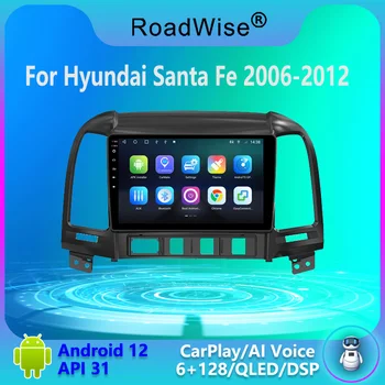 Roadwise Android autorádia Carplay Pre Hyundai Santa Fe 2 2006 2007 2008 2009 2010 2011 2012 4G Multimediálny Prehrávač GPS, DVD, 2 din