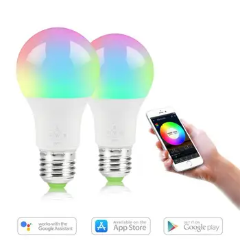 Smart Wifi Žiarovka E27 Stmievateľné Farebné LED Lampa RGB Farebné Svetlo APLIKÁCIE, WIFI Diaľkové Ovládanie Cez IOS Android pre Inteligentné Domy