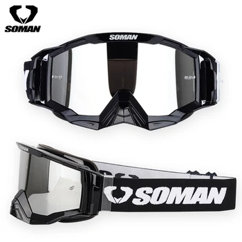 SOMAN Motokrosové Okuliare Okuliare MX MTB Preteky Ochranné Okuliare Prilby Cyklistické Okuliare Para Capacetes SM20