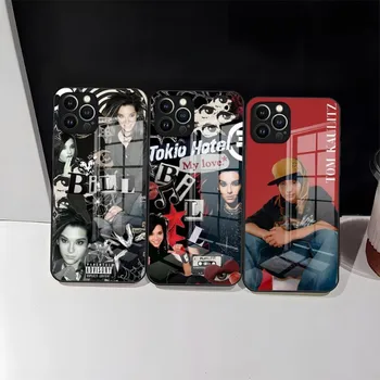 Spevák Bill, Tom Kaulitz Tokio Hotel Telefón puzdro Pre IPhone 14 Pro Max 15 12 11 13 X Mini XR XS 8 7 6 Plus SE Tvrdeného Skla Kryt