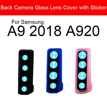 Späť Zadný Objektív S Nálepka Pre Samsung Galaxy A9 2018 SM-A920F A920 Fotoaparát Sklenený Kryt Rámu Nahradenie Opravy Dielov
