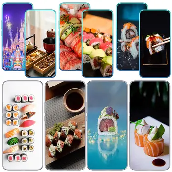 Sushi Potravín Tapety Soft Telefón Puzdro pre Telefón Iskra 8C 8P 7P 7T 8 POP 5 LTE 5P 7 Pro 6 Ísť Vzduchu Pova 2 3 4 Pokrytie Prípad