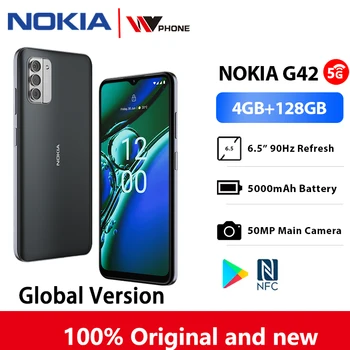 [Svetová Premiéra] Nokia G42 s veľkosťou 4 gb, 128 GB 5G Snapdragon 480 Android 13 90Hz Obnoviť 6.56 Palcový 5000mAh 50MP Triple Fotoaparát