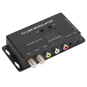 TM70 UHF TV LINK AV Modulátor Do RF Converter IR rozširovacie zariadenie S 21 Kanál Displej PAL/NTSC