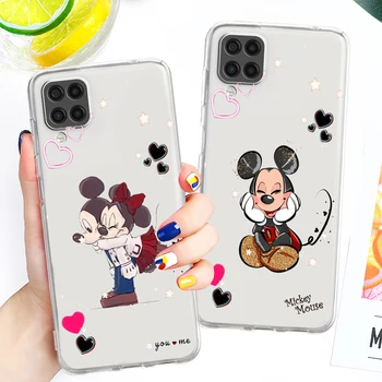 Transparentné Telefón Prípad Mickey Disney Minnie Roztomilý Umenie Pre Samsung A73 A72 A71 A52 A53 A51 A42 A32 A33 A22 A23 A21 A13 A03 A04 5G