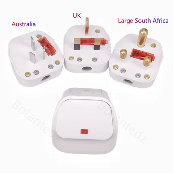 UK/Veľká Južná Afrika/Austrália Štandard vypínač Rewireable Zástrčku S Poistka, Napájací Kábel, Kábel 3-Piny Konektora