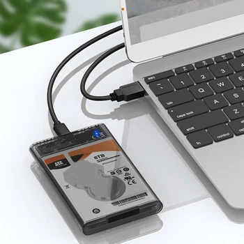 USB 3.0 pre SATA III Pevný Disk Prípade 2.5 palcový HDD SATA SSD Shell Vonkajšieho Krytu Pevného Disku Box Priehľadný Mobile Bývanie