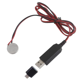 USB 3V CR2032 Nabíjací Kábel Typu s-C Adaptér Repalce CR2032, 3V CR2032, pre Zariadenia používajúce