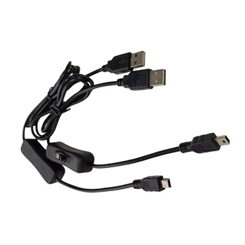 USB vypínač a Kábel USB na Mini 480Mbps USB Dátový Kábel pre Kamery Tablet Telefón Napájací zdroj s ON/Off Switches