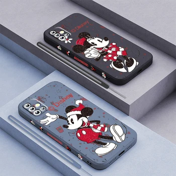 Vianočné Mickey a Minnie Pre Samsung Galaxy A71 A51 A81 A91 A41 A31 A21S A11 A01 A50 A30 A20S Kvapaliny Vľavo Lano Telefón Prípade