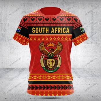 Vlastné Meno v Južnej Afrike Znak Vianočné Grafické T-shirts Módne O-krku Športové Voľné Nadrozmerné Unisex Tričká Krátky Rukáv