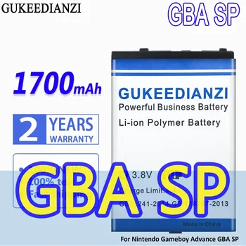 Vysoká Kapacita GUKEEDIANZI Batérie GBA SP 1700mAh pre Nintendo, Gameboy Advance GBASP Digitálne Batérie