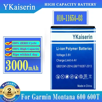 YKaiserin 010-11654-03 3000mAh Batérie Pre GARMIN Atemos Monterra 680t 650t 610t 600t pre Alfa Ručné GPS VIRB