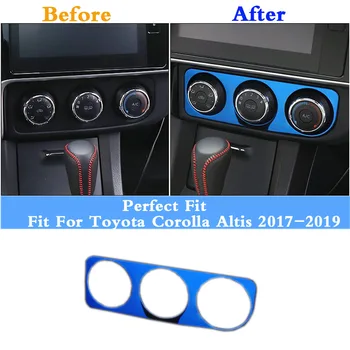Z Nehrdzavejúcej Ocele Centrum Klimatizácia Prepnúť Tlačidlo Panel Rám Orezania Auto Príslušenstvo Toyota Corolla Altis 2017 2018 2019