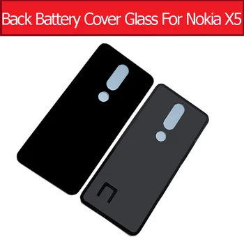 Zadné Dvere Sklo Panel Kryt Pre Nokia X5 5.1 Plus Skla Späť Batérie Bývanie Prípade Pre Nokia X5 Opravu Časti Bez Loga
