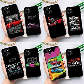 Športové Auto JDM Drift puzdro Pre iPhone 15 14 13 12 11 Pro Max X XS Max XR 7 8 Plus SE 2020 2022 Nárazníka puzdro