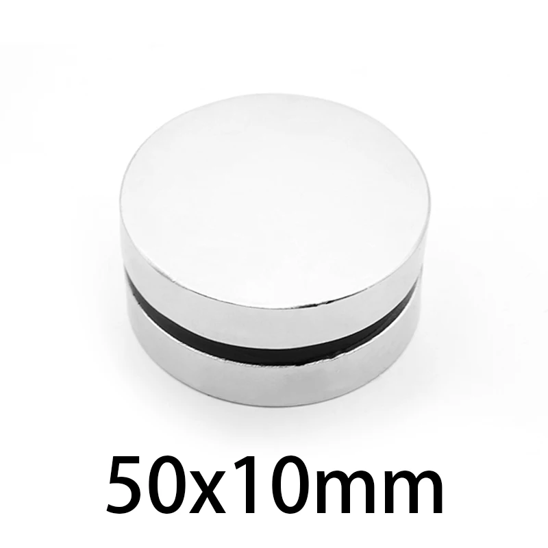 1/2ks 50x10mm Super Silné Silné Magnetické 50mmx10mm Trvalé Neodýmu Magnety 50 mm*10 mm Veľké Kolo Magnet 50*10